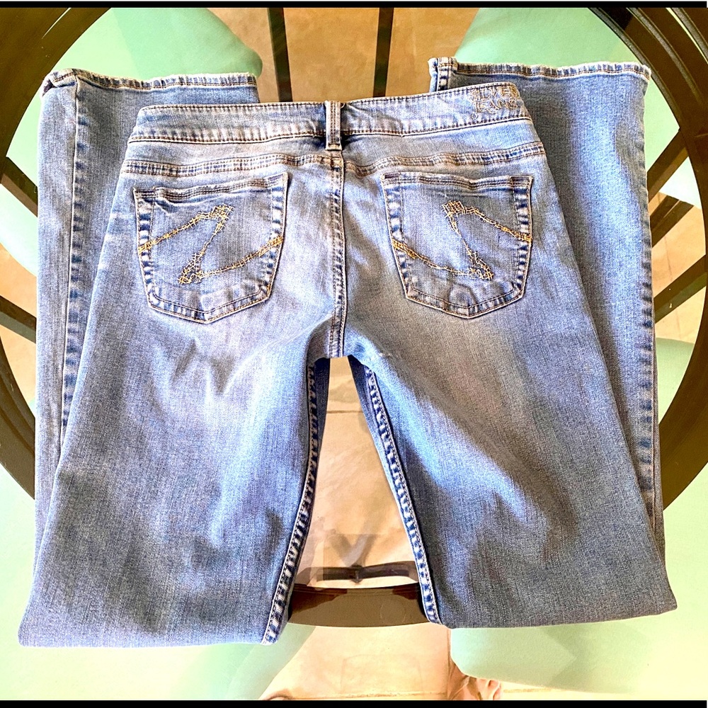 🥈SILVER JEANS🥈VTG “LEX” STITCH POCKET STRETCH BOOTCUT WESTERN JEANS EUC🐎🐴